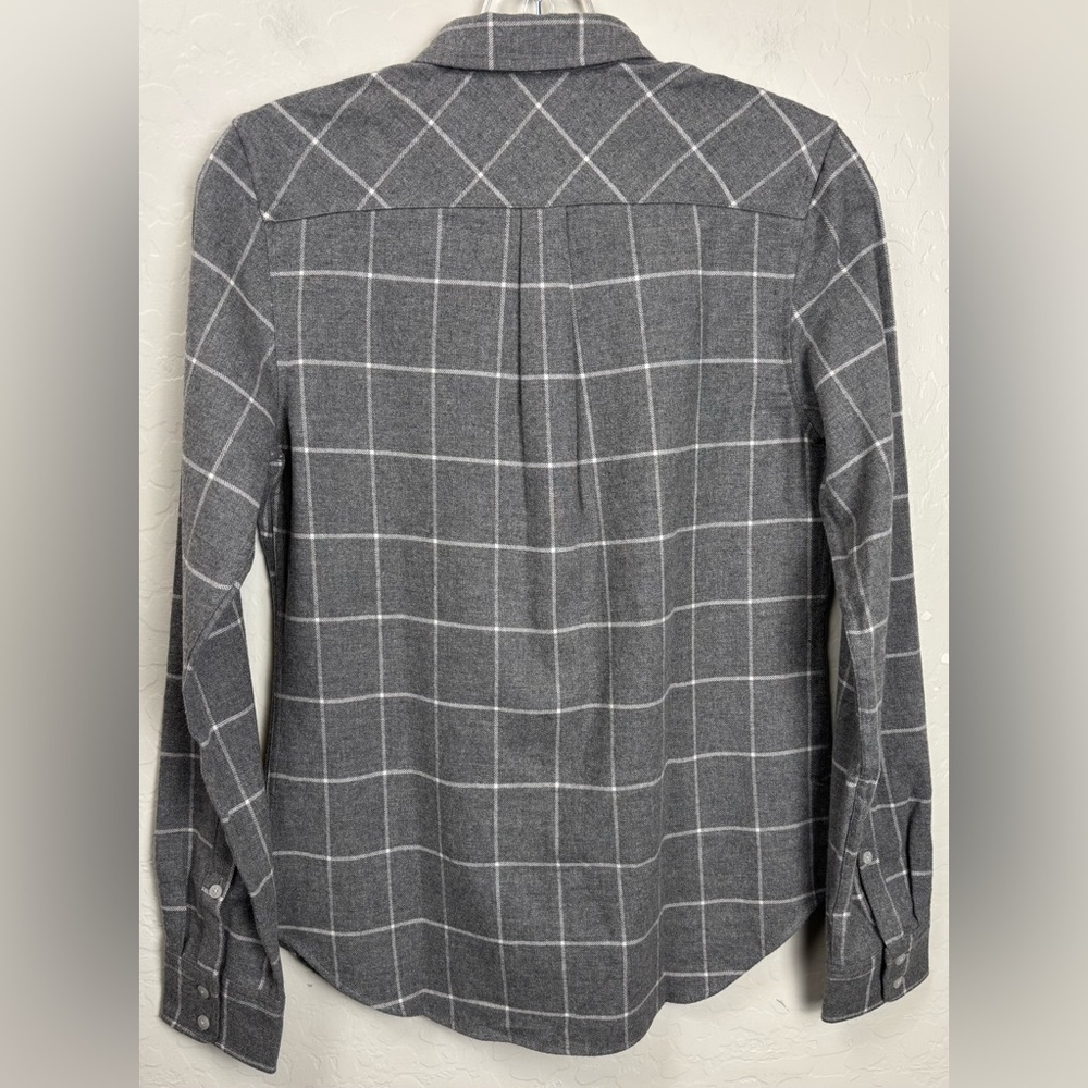NEW Untuckit Septima Gray Windowpane Check Plaid Flannel Long Sleeve 2 Gray 0995 - Picture 4 of 7